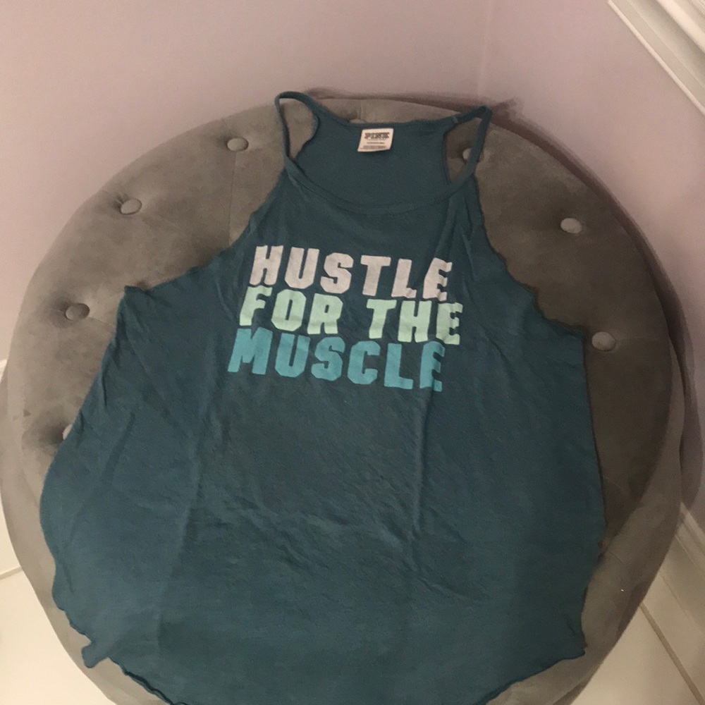 PINK - Victoria’s Secret Exercise Tank - ‘Hustle for the Muscle’. NWOT.